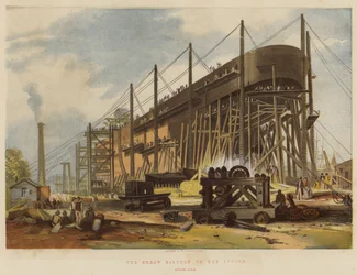 The Great Eastern on the Stocks, Stern View